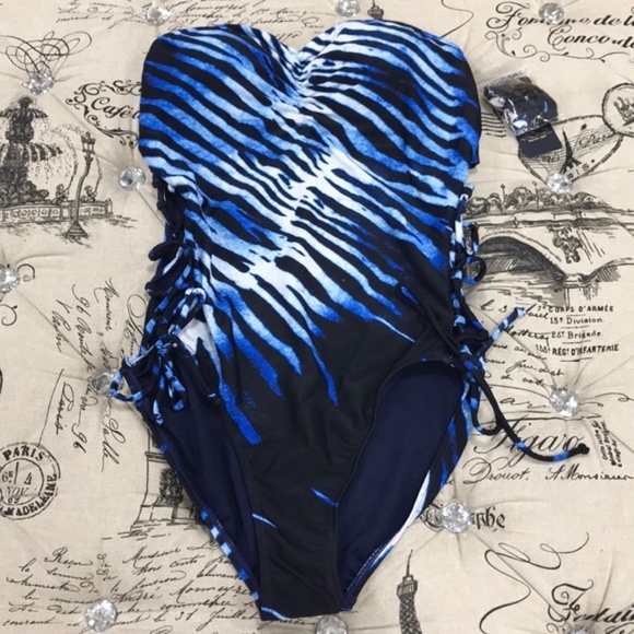 Rachel Rachel Roy Lace Up One-Piece Swimsuit - Picture 4 of 7